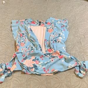 Windsor floral wrap top